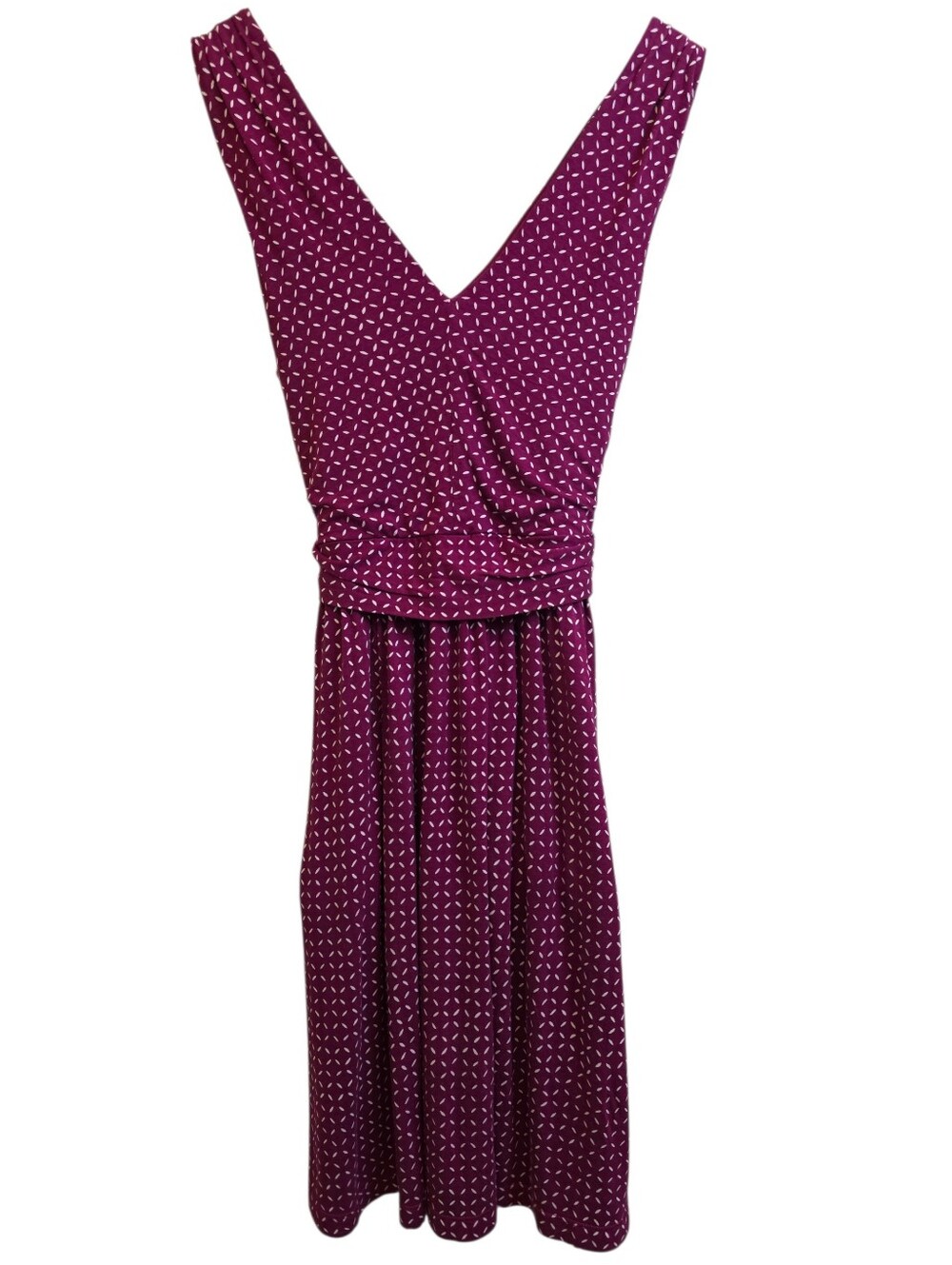 Ann Taylor Loft Tie Back Casual Fit & Flare Geometric Print Mini Dress Sz XSP